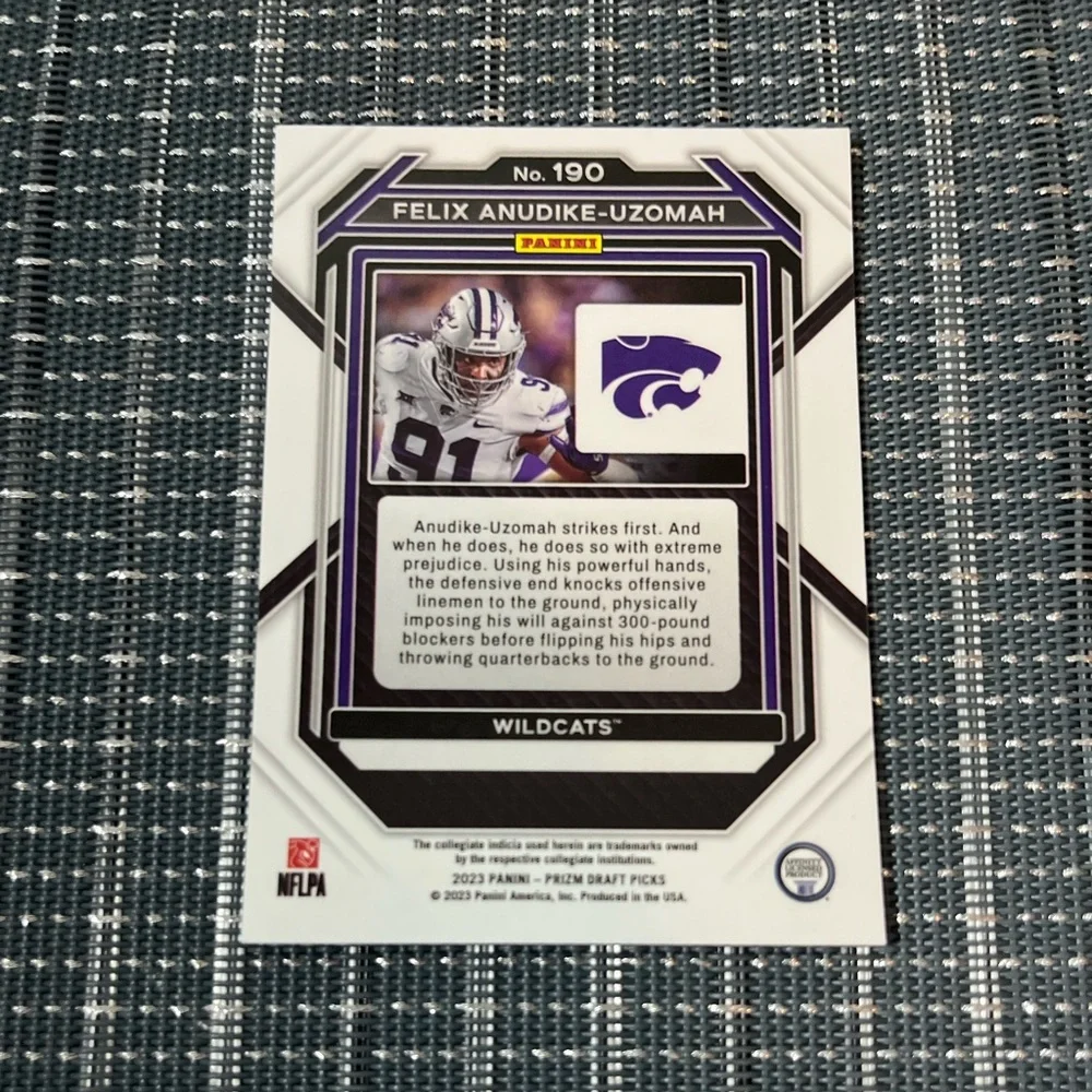 🏈 Felix Anudike-Unudike Panini Prizm Draft Picks Rookie RC Football Card #190